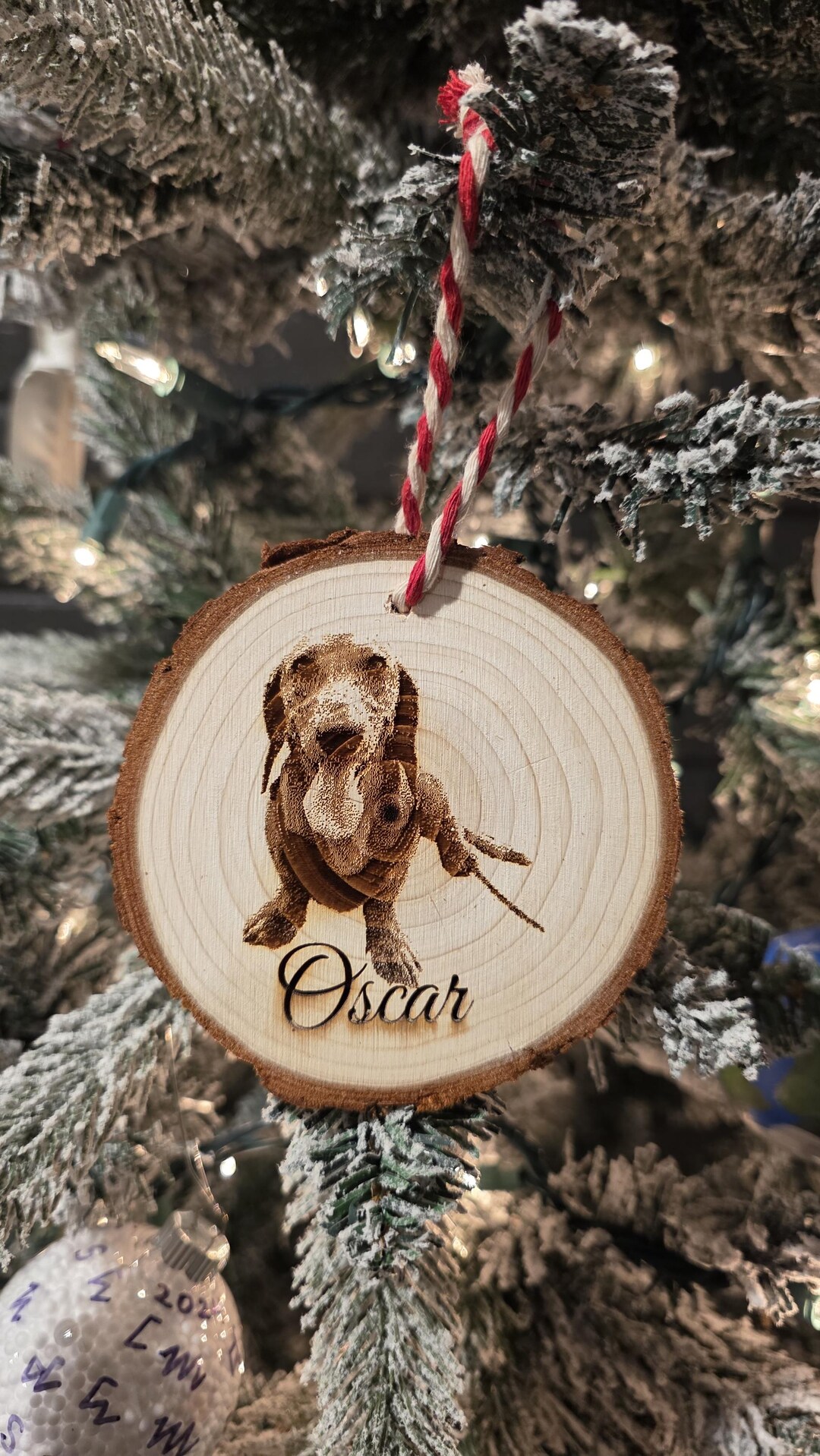Personalized Pet Ornament Dog Cat Photo 4" Custom Name Laser Engraved ...