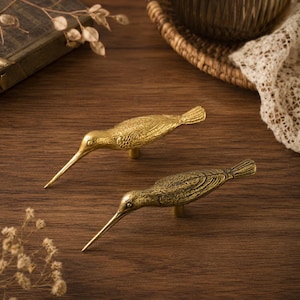Vintage Copper Hummingbird Drawer Pull, Bird Cabinet Handle, Wardrobe Pull, Dresser Knob, Brass Style Furniture Hardware, Nature Decor