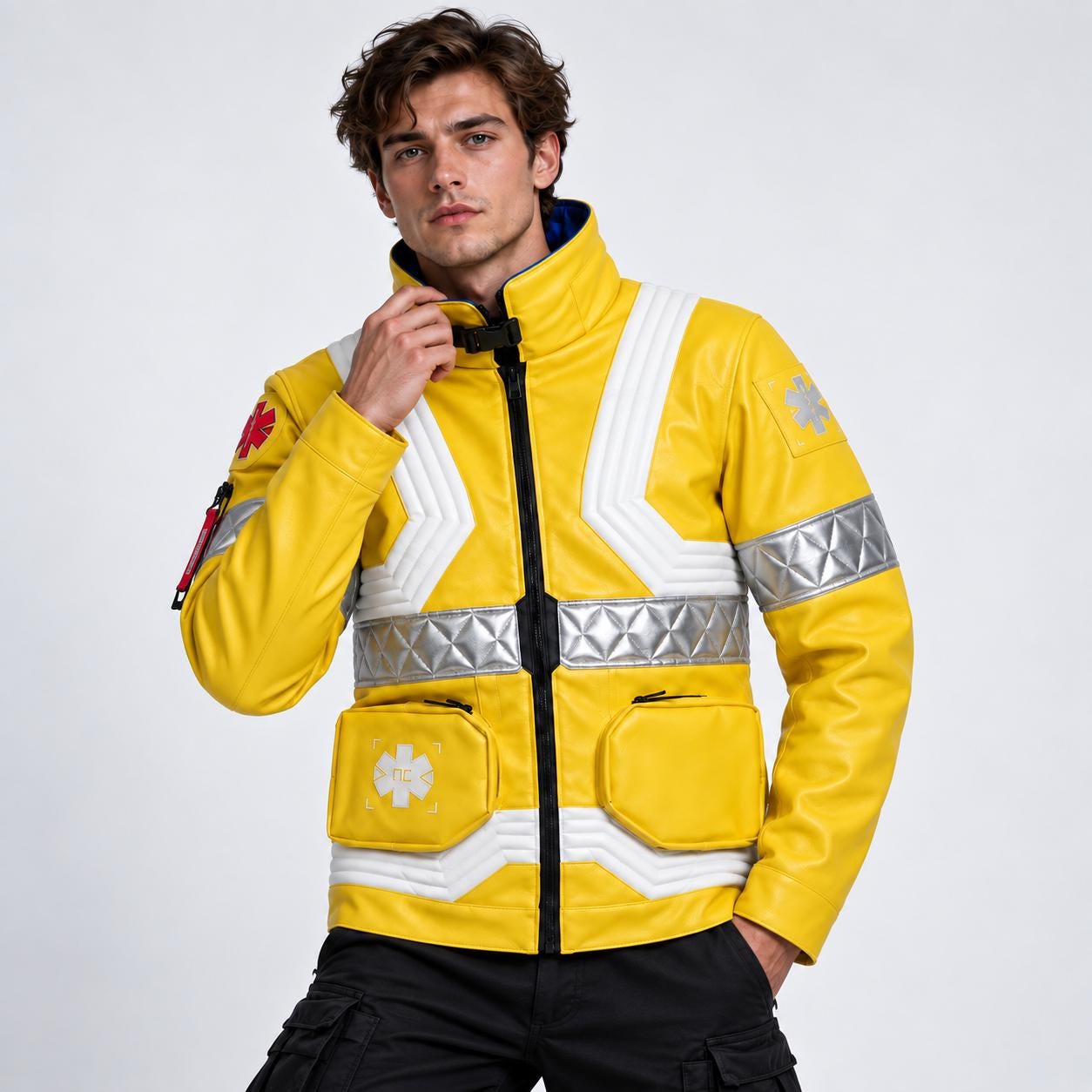 Techwear Yellow Jacket - Etsy