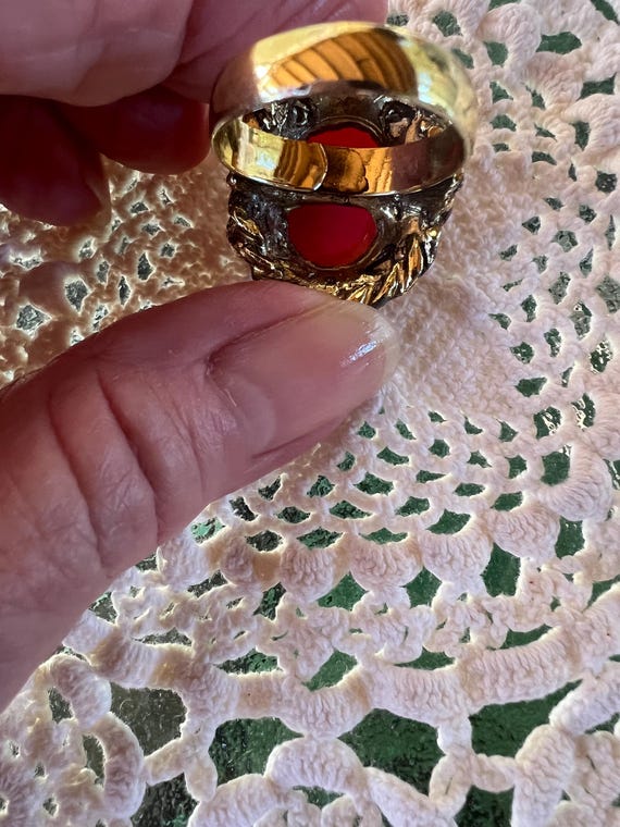 Vintage Pink Statement Ring - image 2