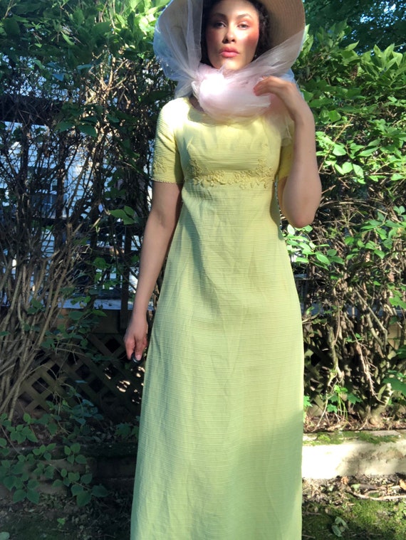 Vintage Ladies Union Made Daffodil Yellow Maxi Bab