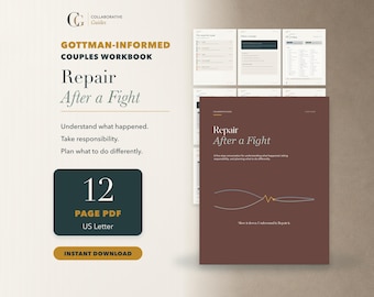 Gottman-Informed Relationship Workbook PDF: Repair After a Fight in Five Steps