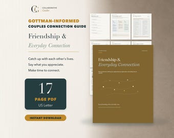 Gottman-Informed Relationship Workbook PDF: Love Maps, Friendship and Everyday Connection