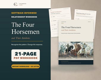 Four Horsemen Relationship Workbook PDF | 21-Page Gottman-Informed Couples Guide