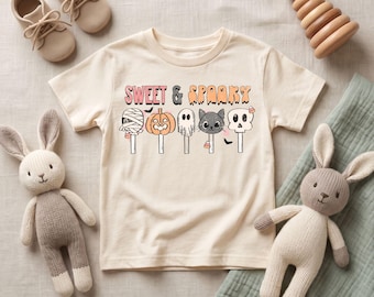 Spooky Toddler Halloween Shirt, Cute Spooky Season Kids Shirt, Retro Halloween Pops Baby Tee, Ghost Pumpkin Toddler