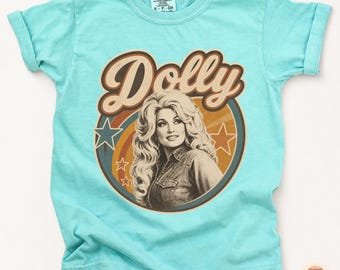 Retro Western Dolly Shirt, Dolly Parton Shirt Vintage Country Music T-Shirt, Southern Rock Merch Comfort Colors Tee