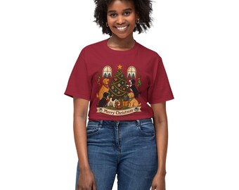 Dogs Decorating Christmas Tree T-Shirt | Merry Christmas, Holiday Pets