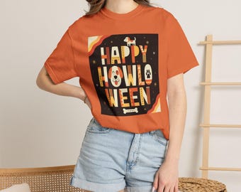 Happy Howloween T-shirt | Halloween Dog Paw Bone Design