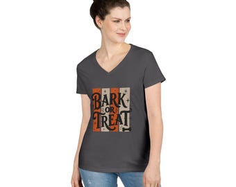 Bark or Treat Pumpkin Stripe Halloween Shirt