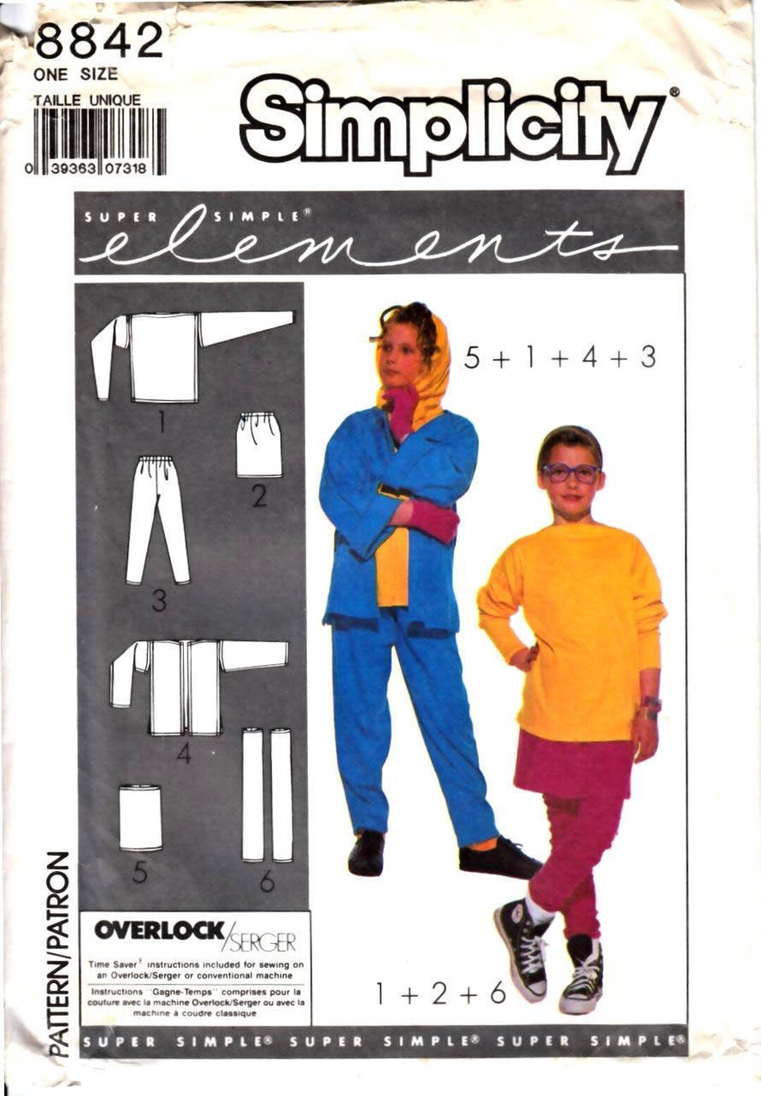 Simplicity 8842 Easy Knit Elements Girl Tunic Jacket Pants - Etsy