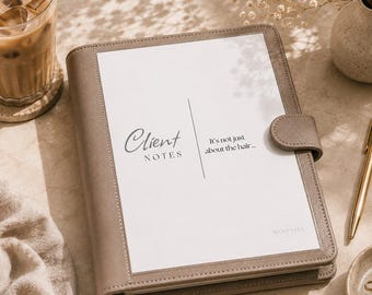 Hairstylist Client Record Pages | Client Profile & Appointment Notes | Printable Hair Stylist Journal | Digital Download