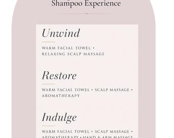 Salon Shampoo Experience Sign