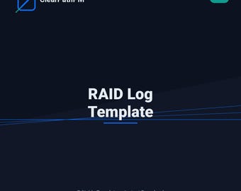 ClearPath PM RAID-Protokollvorlage | Excel-Risikobewertungs- und Abhängigkeits-Tracker | Farbcodiert | Sofort-Download