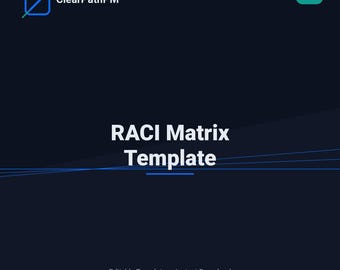 ClearPath PM RACI-Matrix-Vorlage | Excel-Verantwortlichkeitsmatrix | Rollen & Aufgaben | Farbcodiert mit Legende
