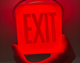 driehoek exit bord ZELDZAAM klein formaat