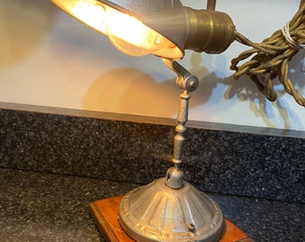 Antique very old tiny desk lamp