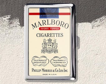 Premium antique Marlboro Cigarette Case Wallet Custom Metal Card Holder Slim Pocket Wallet