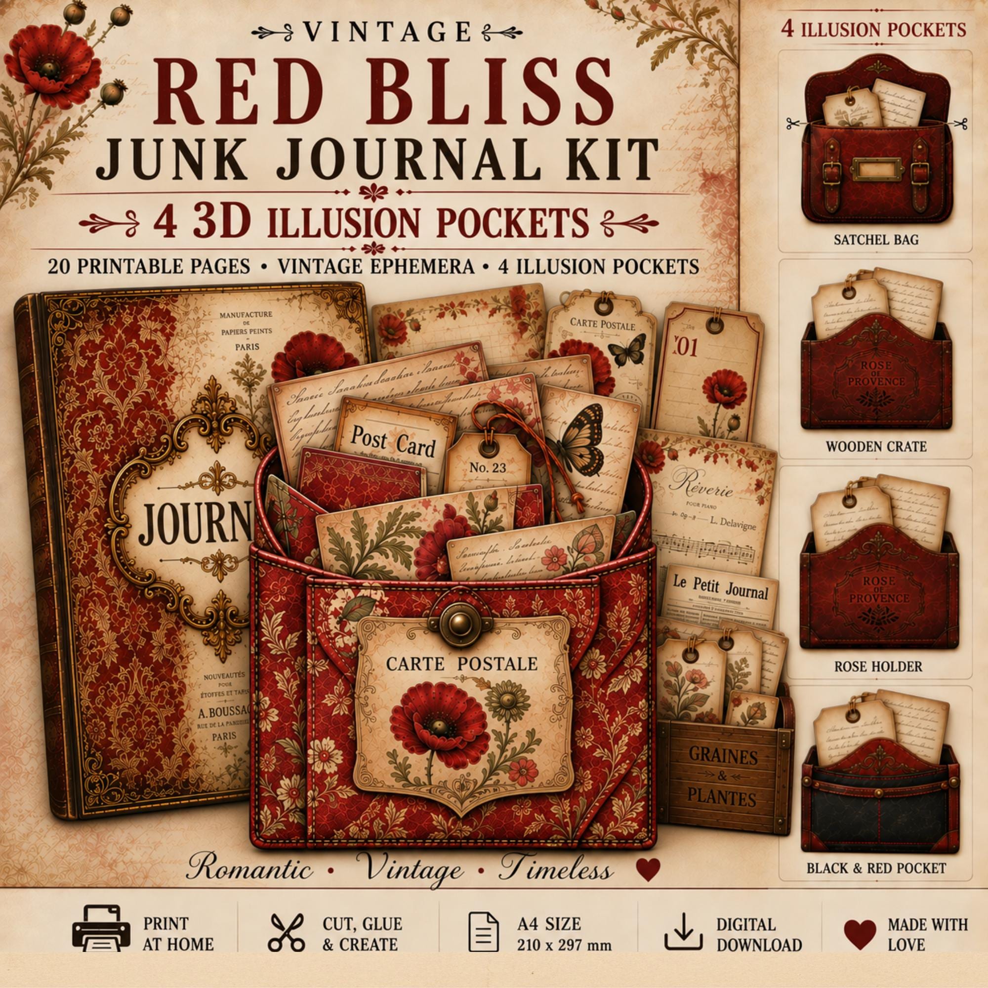 Junk journal - Etsy 日本