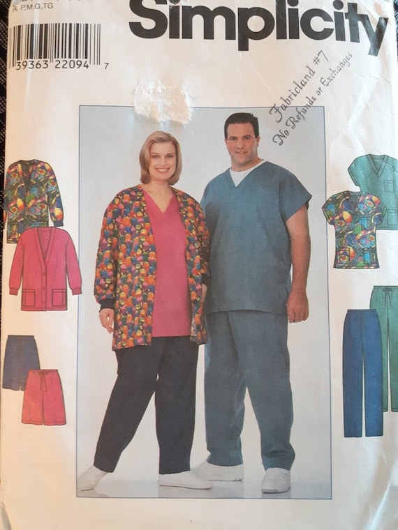 Uni sex scrub sewing patterns