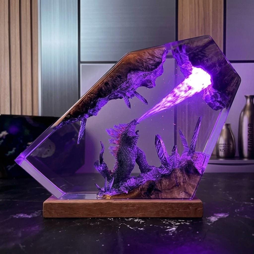 Glass Godzilla Figurine - Etsy