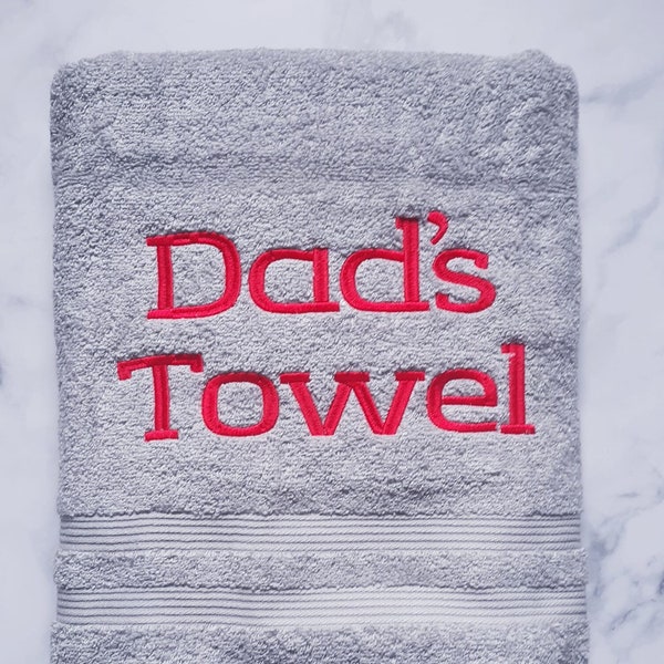 Christmas Gift for Dad, Personalized Custom Embroidery Dad Towel, Fathers Day Gift for Husband from Wife, Dad Birthday Gift from Kids