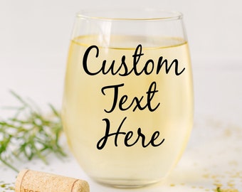 Personalized Wine Glass Gift | Custom Name or Message | Bridesmaid Birthday Mother’s Day Present
