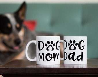 Dog Mom and Dog Dad Mug - Dog Parent Gift - Pet Lover Gift - Mother Day Gift under 20 - Fur Baby Lover Gift - Dishwasher Safe Coffee Mug