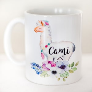 Llama Mug Personalized Funny Llama Dishwasher Safe coffee mug Llama gift for friend Llama lover gift Christmas Gift for her image 4