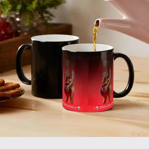 Heat Activated Photo Mug, Color Changing Mug, Magic Mug, Custom Text Personalized Microwave Safe Mug, Surprise Gift, Black and White Mug image 10