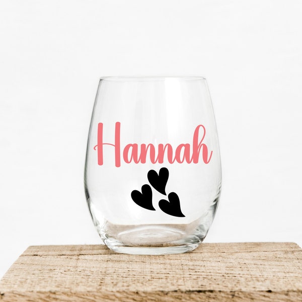 Personalized Stemless Wine Glass Bridesmaids Wine Glass Birthday Gift for Teacher Gift under 20 Personalized Best friend Gift Coworker Gift