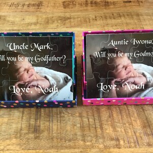 Custom Photo Puzzle: Godparent Proposal Gift