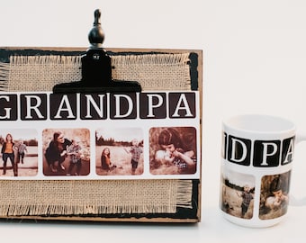 Personalized Grandpa Photo Mug | Custom Grandkids Picture Coffee Cup | Father’s Day Gift for Grandpa