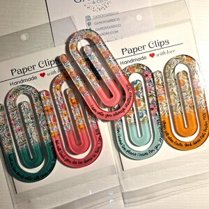 Personalized Jumbo Paper Clips – 40 Fun Patterns | Decorative Bookmark ...