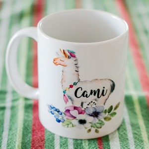 Llama Mug Personalized Funny Llama Dishwasher Safe coffee mug Llama gift for friend Llama lover gift Christmas Gift for her image 5