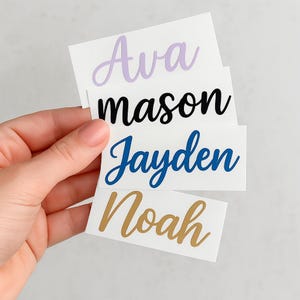 Back to School Name Decals – Custom Vinyl Sticker for Water Bottles, Lunch Boxes, Notebooks – Personalized Name Labels for Kids and Teachers