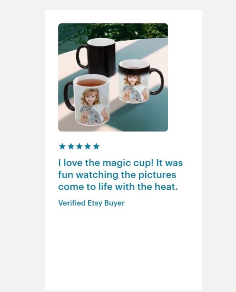 Heat Activated Photo Mug, Color Changing Mug, Magic Mug, Custom Text Personalized Microwave Safe Mug, Surprise Gift, Black and White Mug image 4