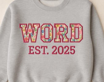 Personalized Custom Word Applique Embroidery Design File: Made to Order