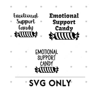 Emotionele steun Candy SVG-ontwerpbundel, instant digitale download, snijbestand voor Treat Jar