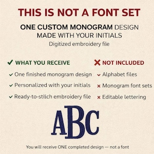 Digital Download Custom Embroidery Monogram Initials in Any of These ...