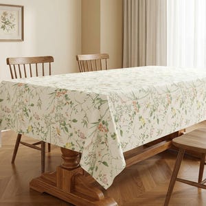 Botanisk duk, PVC-duk, Blommig duk, Vattentät duk, Avtorkningsbart bord, Oljebeständig duk, Bordsduk