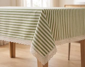 Vintage Poupees Yolande France Rectangular Tablecloth, Reversible