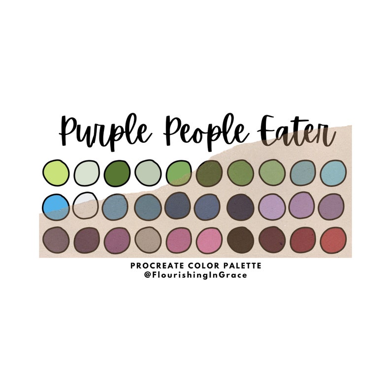 Download Purple People Eater Aesthetic Procreate Color Palette 30 ...