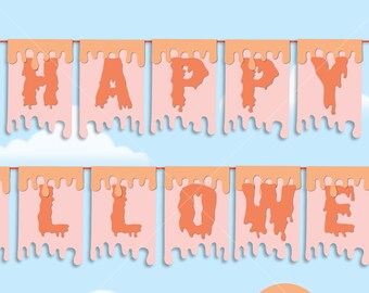 Halloween Banner svg-Datei für Cricut, druckbare süße Halloween Wimpelkette, Halloween Laser geschnittene Datei, Happy Halloween SVG Set, sofortiger download