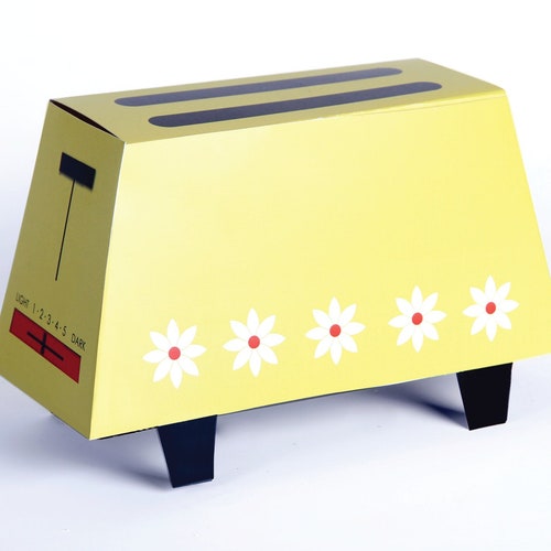 Retro Toaster Gift Box Templates Wedding Favors Instant Etsy