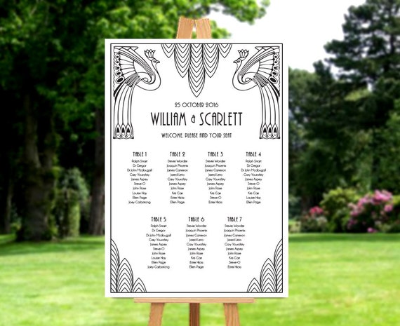 Art Deco Seating Chart