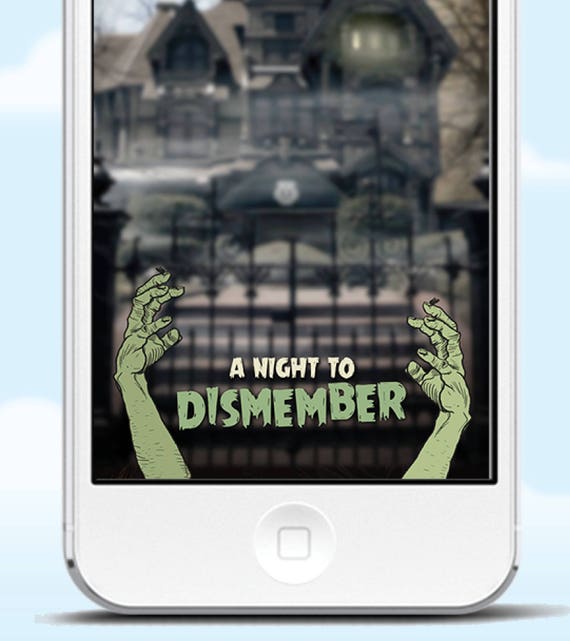 Halloween Geofilter, Zombie Filter, Instant Filter, A night to Dismember Halloween Party Filter Halloween Snapchat, Zombie Snapchat Il_570xn