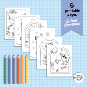 Groovy Coloring Page Gallery, Cute Kids Coloring Sheets, Instant ...