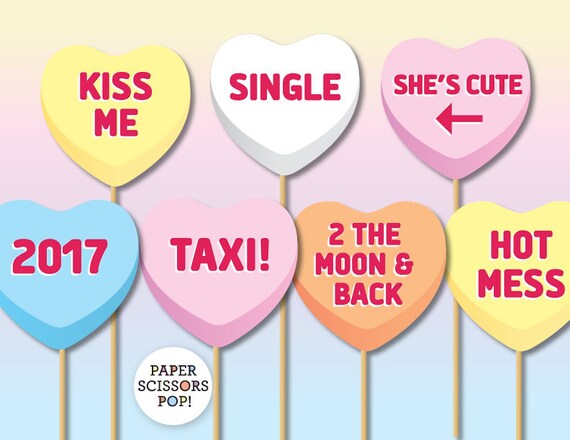 Wedding Photo Props Heart Candy Props Valentines Decor Pastel