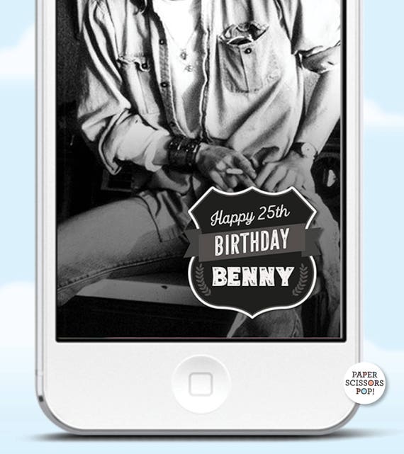 Vintage Snapchat Filter for Him, Retro Geofilter for Him Filter for Guy, Guy's Birthday Filter, Mens Snapchat, Man's 30th Filter. 40th Il_570xn
