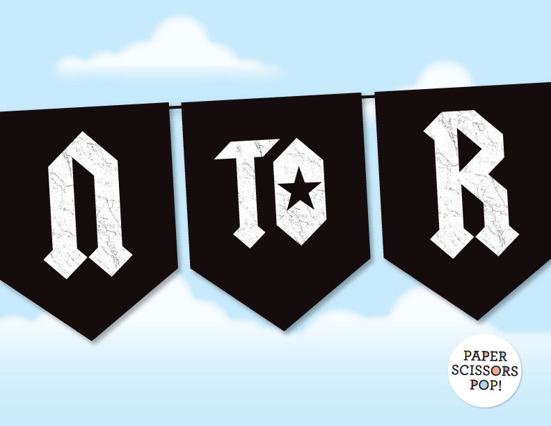 Born to Rock Banner, One Rocks Banner Template, Instant Download ...